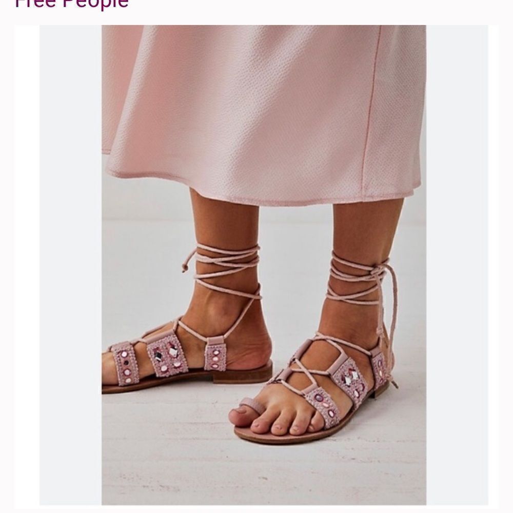 Nwt Free People Mantra mirrors pink sandals 9 - Picture 2 of 9
